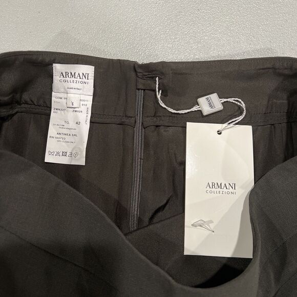 Armani Collezioni Skirt Women 6 Pencil Career Office Brown‎ Wool - Picture 8 of 13